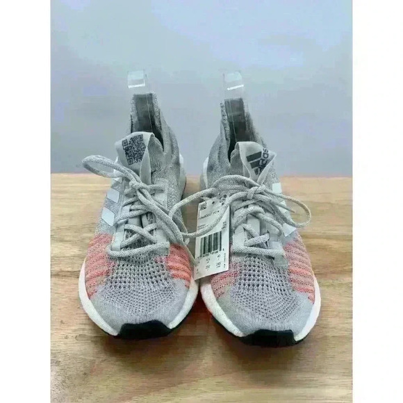 NWT Adidas PulseBoost HD Running Sneakers Ws Sz 8 Gray & Coral Athletic Training - Picture 2 of 7